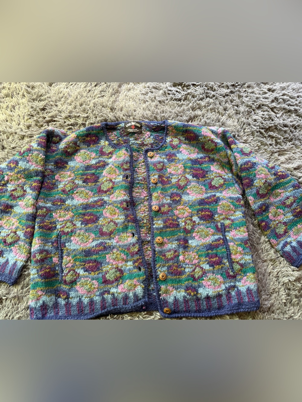 Multicolor Floral Knit Cardigan - Women Jeans Category
